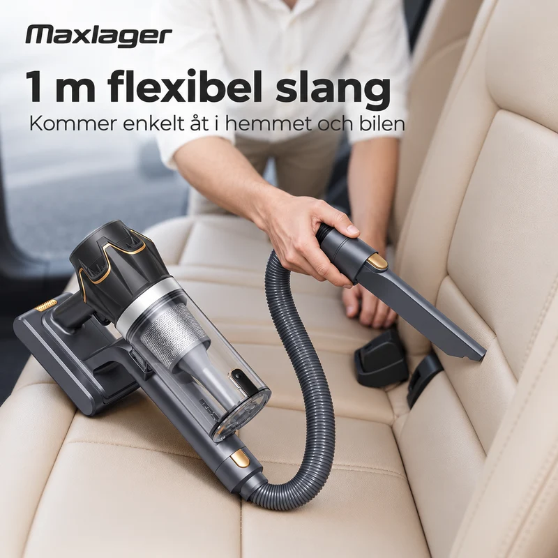 Maxlager V30 Pro – Sladdlös Dammsugare 800W, 75 kPa & Upp till 95 min Batteritid