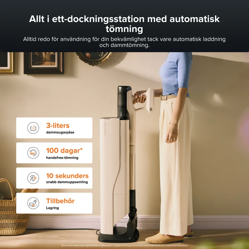 Roborock H60 Hub Pro sladdlös dammsugare med sugstation
