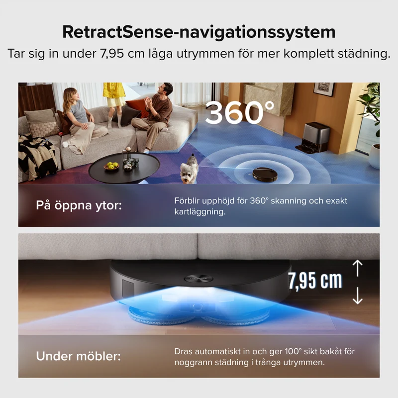 Roborock Saros 20 Neo är en robotdammsugare och mopp med hetvattenmoppning och en intelligent laddningsstation
