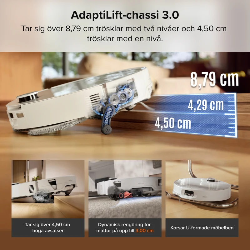 Roborock Saros 20 Neo är en robotdammsugare och mopp med hetvattenmoppning och en intelligent laddningsstation