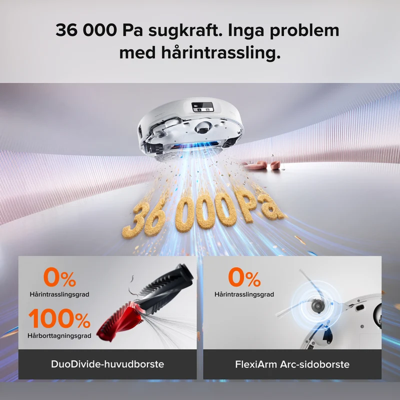 Roborock Saros 20 Neo är en robotdammsugare och mopp med hetvattenmoppning och en intelligent laddningsstation