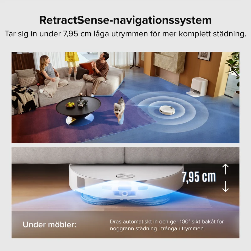 Roborock Saros 20 Neo är en robotdammsugare och mopp med hetvattenmoppning och en intelligent laddningsstation