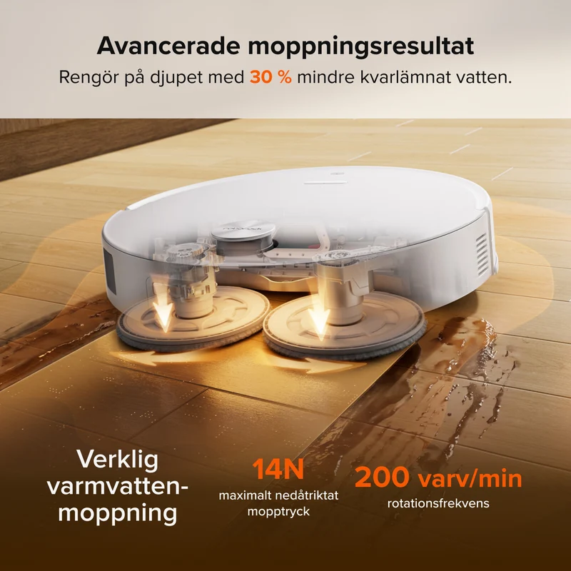 Roborock Saros 20 Neo är en robotdammsugare och mopp med hetvattenmoppning och en intelligent laddningsstation