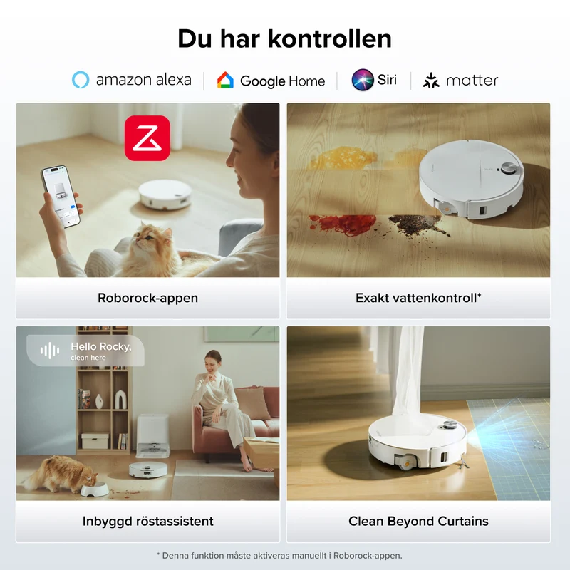 Roborock Qrevo Edge 2 Flow-robotdammsugare med rullmopp och SpiraFlow 2.0 trycksatt självrengörande system