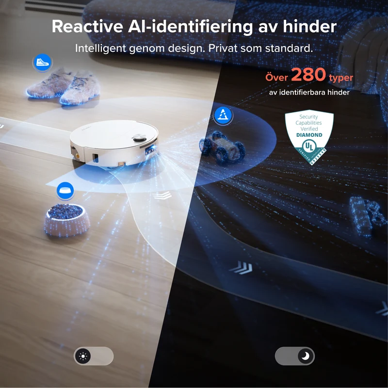 Roborock Qrevo Edge 2 Flow-robotdammsugare med rullmopp och SpiraFlow 2.0 trycksatt självrengörande system