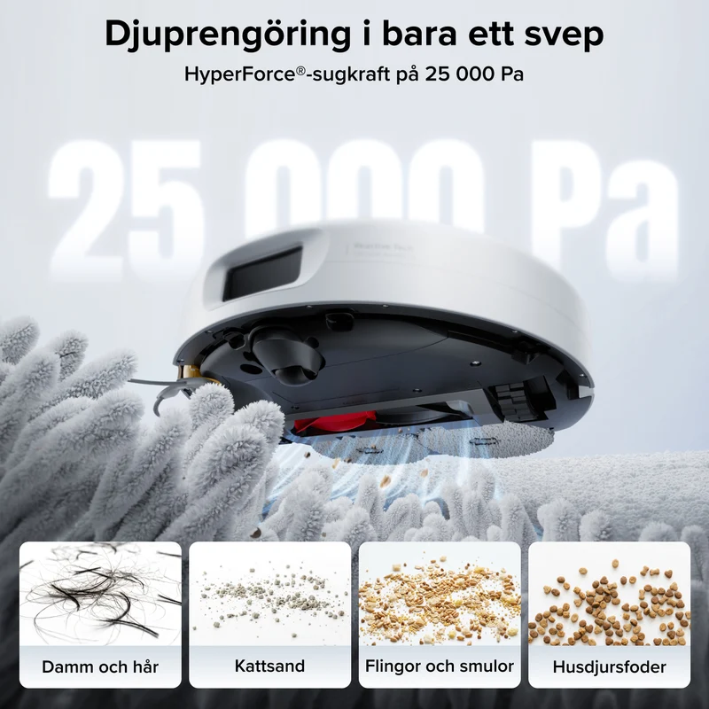 Roborock Qrevo 2 Pro robotdammsugare med automatisk moppborttagning