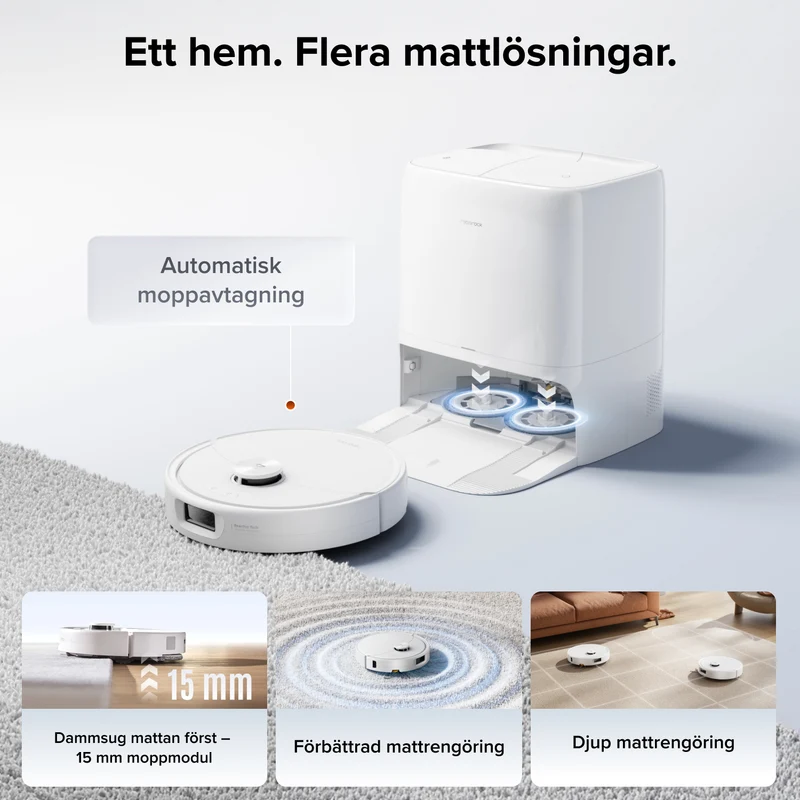 Roborock Qrevo 2 Pro robotdammsugare med automatisk moppborttagning