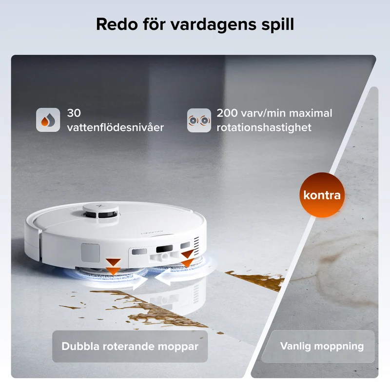 Roborock Qrevo 2 Pro robotdammsugare med automatisk moppborttagning