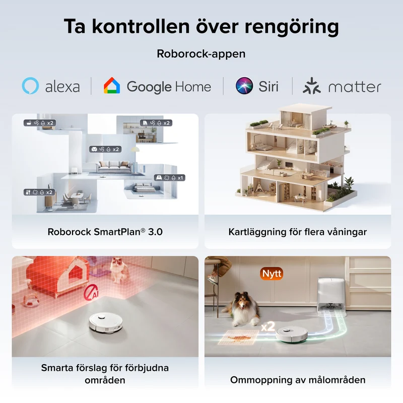 Roborock Qrevo 2 Pro robotdammsugare med automatisk moppborttagning