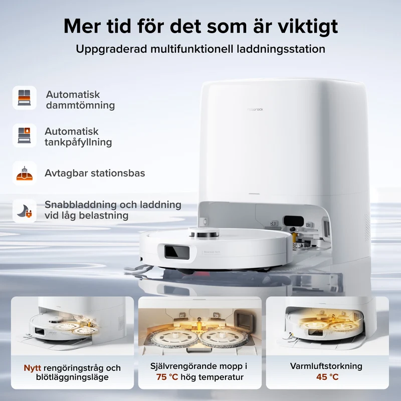 Roborock Qrevo 2 Pro robotdammsugare med automatisk moppborttagning