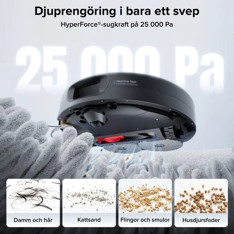 Roborock Qrevo 2 Pro robotdammsugare med automatisk moppborttagning