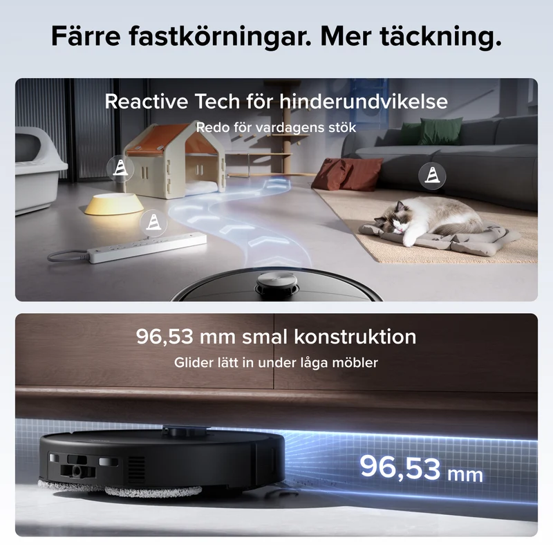 Roborock Qrevo 2 Pro robotdammsugare med automatisk moppborttagning
