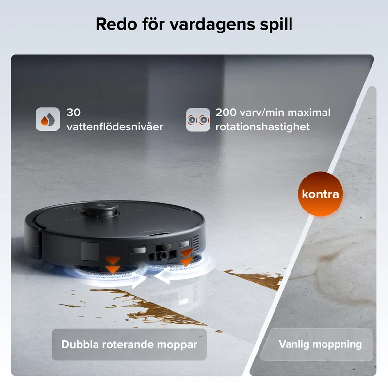 Roborock Qrevo 2 Pro robotdammsugare med automatisk moppborttagning
