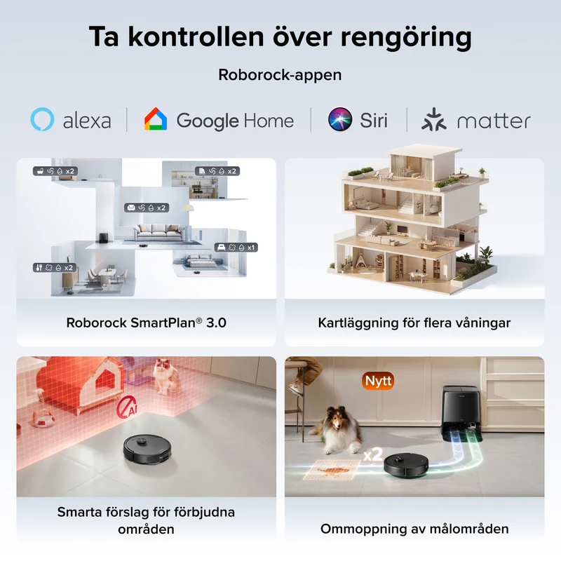Roborock Qrevo 2 Pro robotdammsugare med automatisk moppborttagning