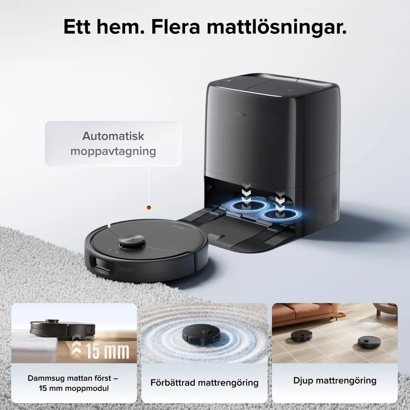 Roborock Qrevo 2 Pro robotdammsugare med automatisk moppborttagning