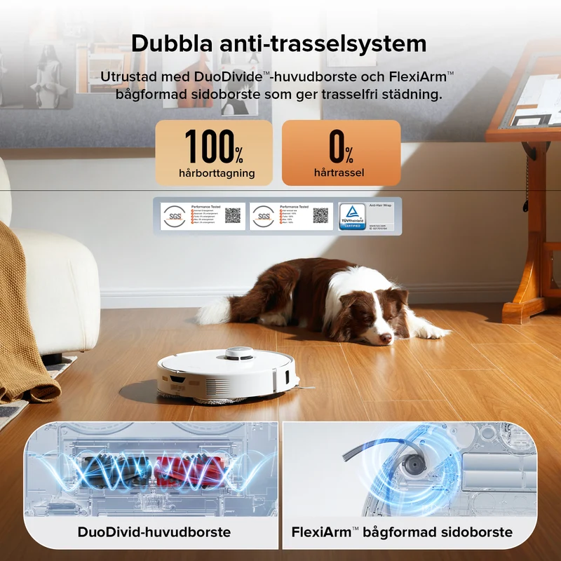 "Refurbished – 90% som ny" Roborock Qrevo Edge robotdammsugare och laddningsstation med flera funktioner 3.0 – Uppgraderad version av Qrevo Master