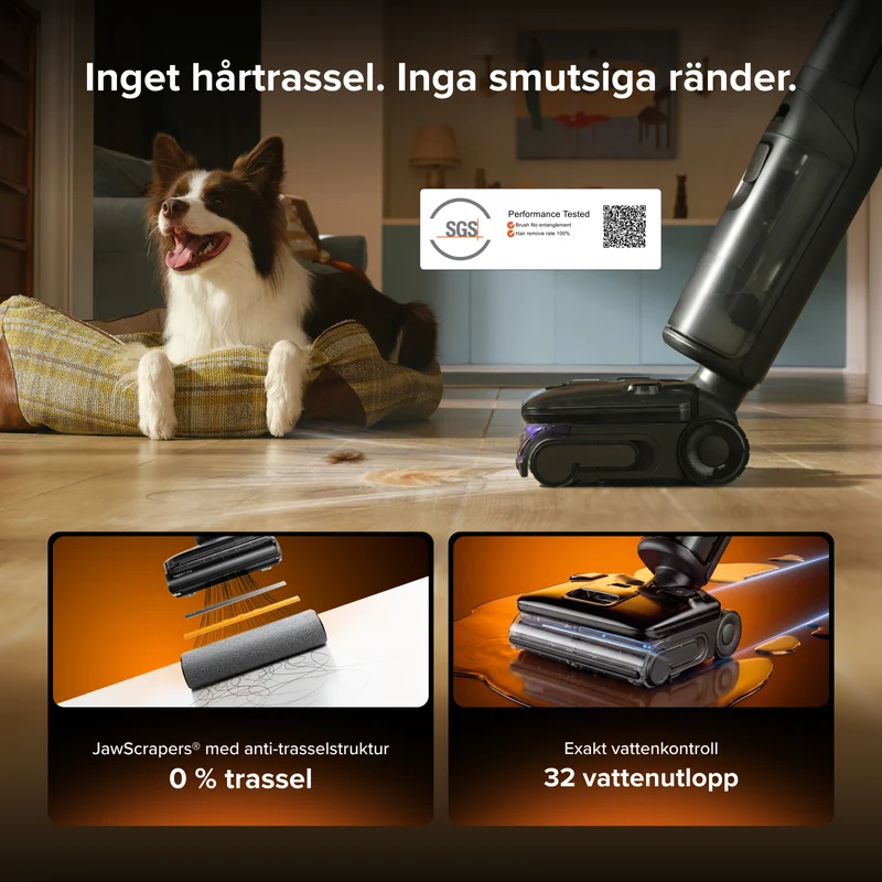 Roborock F25 Steam våt- och torrdammsugare med ånga samt högtempererad självrengöring