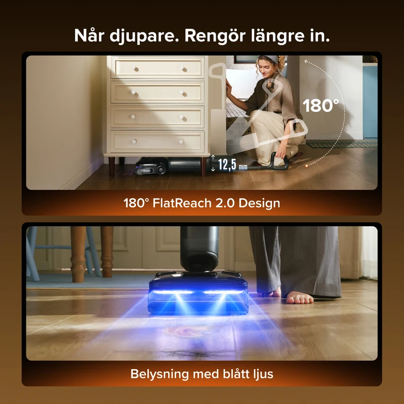 Roborock F25 Steam våt- och torrdammsugare med ånga samt högtempererad självrengöring