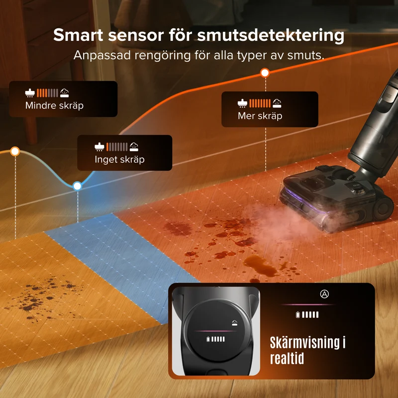 Roborock F25 Steam våt- och torrdammsugare med ånga samt högtempererad självrengöring