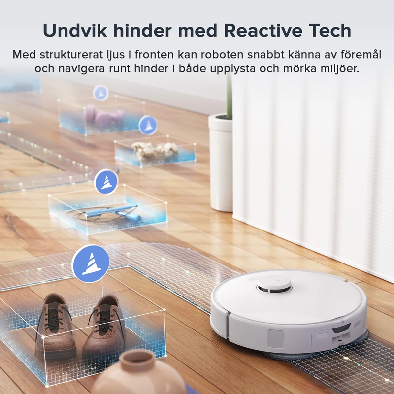 "Refurbished – 90% som ny" Roborock Qrevo Curv S5X robotdammsugare med DuoDivide® huvudborste och multifunktionell dockningsstation 3.0