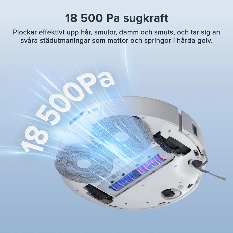"Refurbished – 90% som ny" Roborock Qrevo Curv S5X robotdammsugare med DuoDivide® huvudborste och multifunktionell dockningsstation 3.0