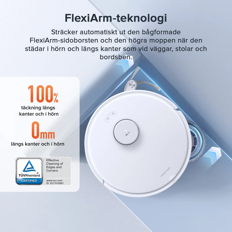"Refurbished – 90% som ny" Roborock Qrevo Curv S5X robotdammsugare med DuoDivide® huvudborste och multifunktionell dockningsstation 3.0