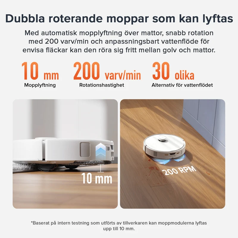 "Refurbished – 90% som ny" Roborock Qrevo Curv S5X robotdammsugare med DuoDivide® huvudborste och multifunktionell dockningsstation 3.0
