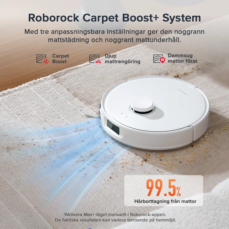 "Refurbished – 90% som ny" Roborock Qrevo Curv S5X robotdammsugare med DuoDivide® huvudborste och multifunktionell dockningsstation 3.0