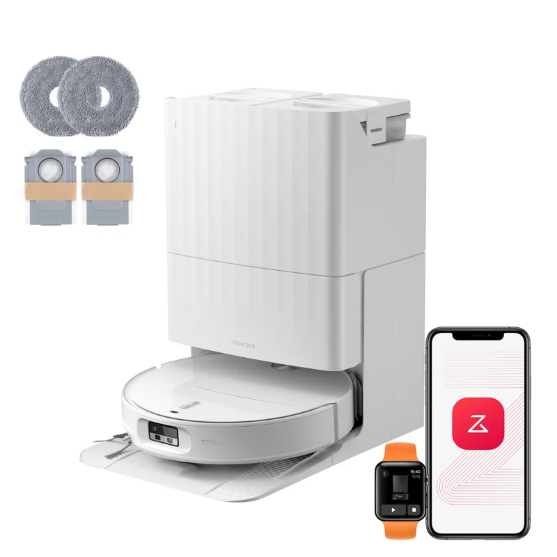 Roborock Qrevo Edge 2 - 25 000 Pa HyperForce-sug och dubbelt trasselbefriande system