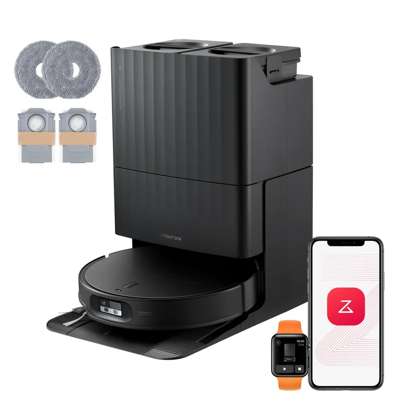 Roborock Qrevo Edge 2 - 25 000 Pa HyperForce-sug och dubbelt trasselbefriande system