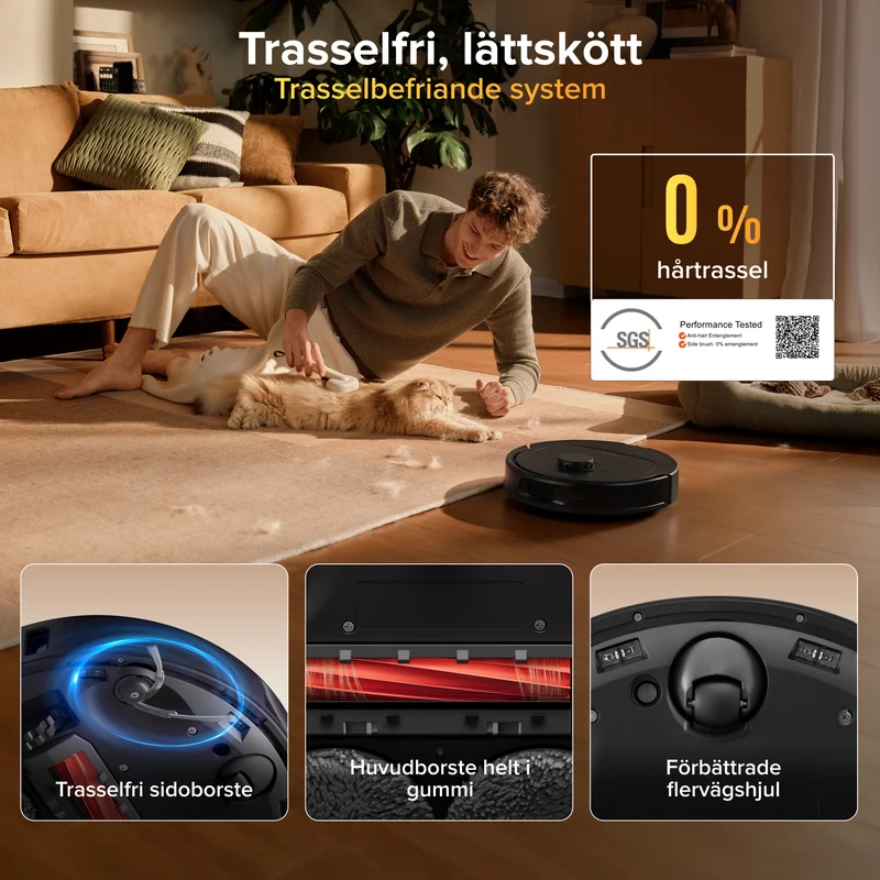 Roborock Qrevo S Pro robotdammsugare med mopp – 18 500 Pa sugkraft och multifunktionell laddningsstation