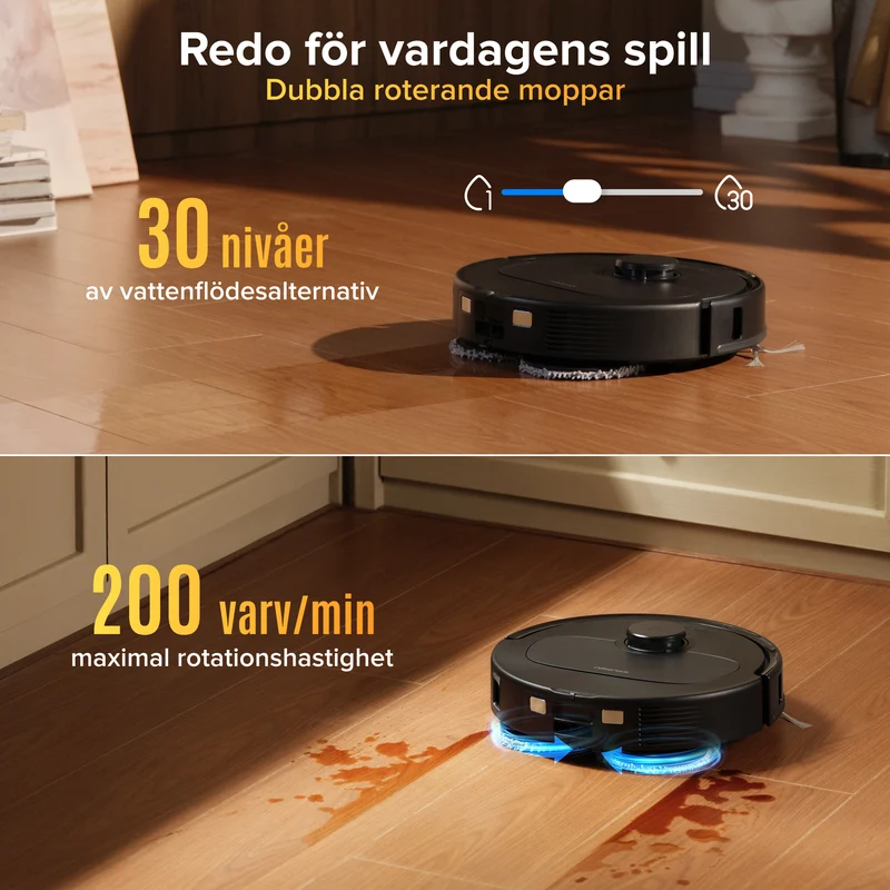 Roborock Qrevo S Pro robotdammsugare med mopp – 18 500 Pa sugkraft och multifunktionell laddningsstation