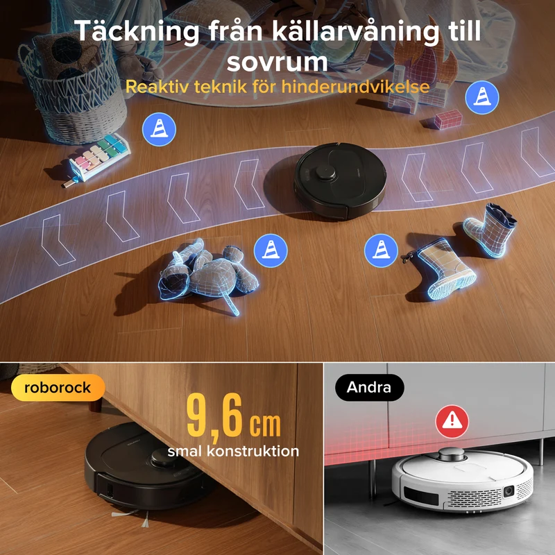 Roborock Qrevo S Pro robotdammsugare med mopp – 18 500 Pa sugkraft och multifunktionell laddningsstation