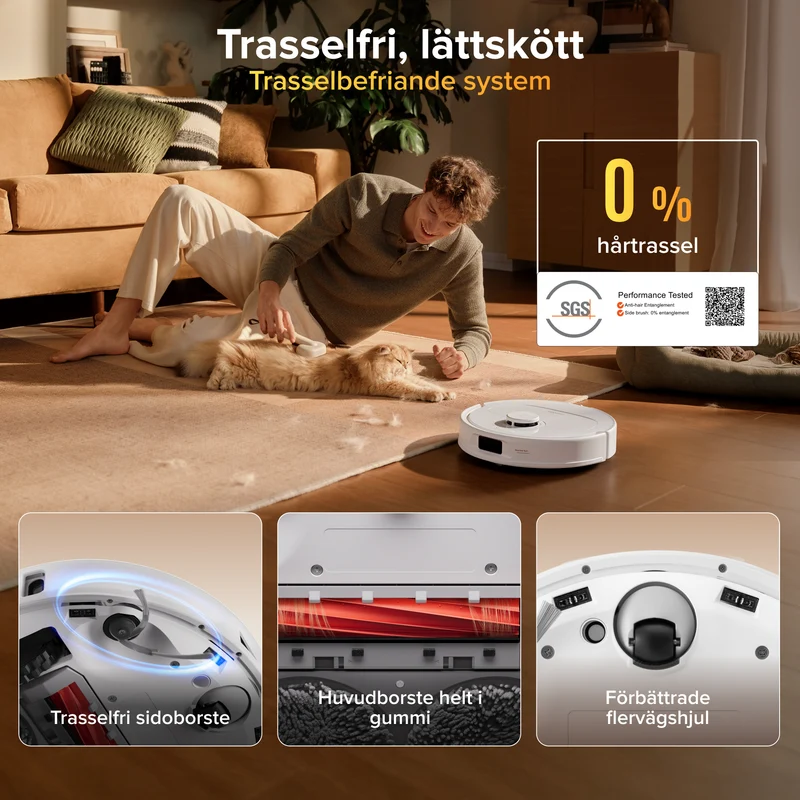 Roborock Qrevo S Pro robotdammsugare med mopp – 18 500 Pa sugkraft och multifunktionell laddningsstation