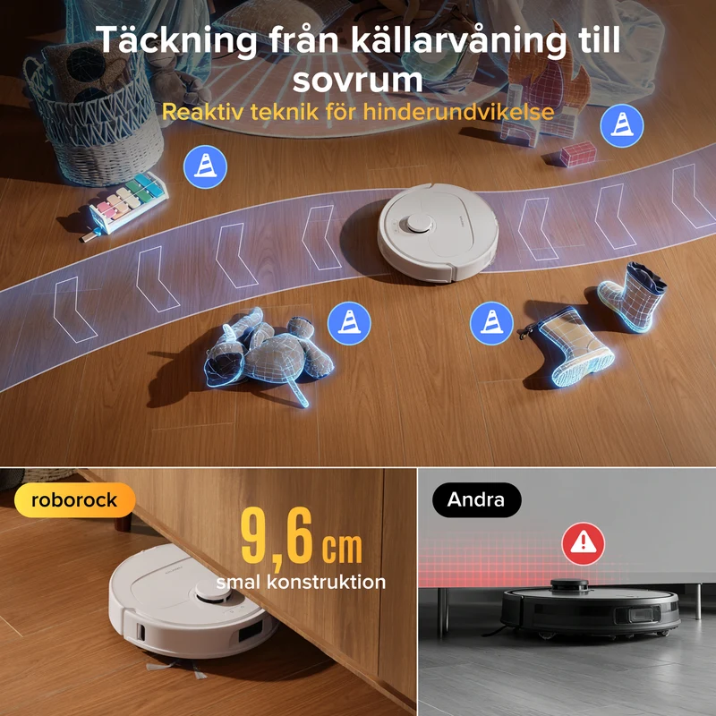 Roborock Qrevo S Pro robotdammsugare med mopp – 18 500 Pa sugkraft och multifunktionell laddningsstation