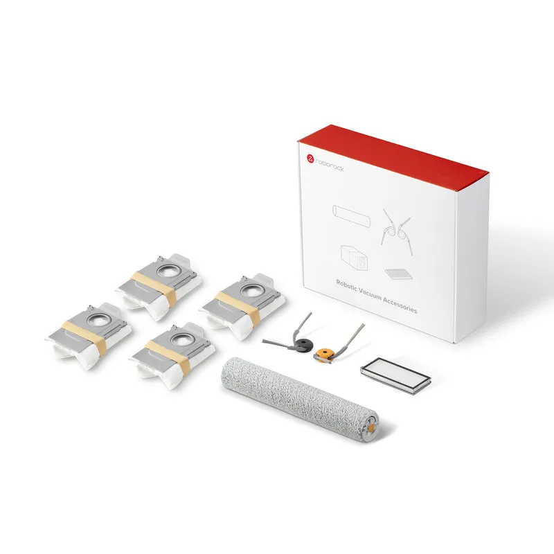 Roborock Qrevo Curv 2 Flow Tillbehörsset – 4 dammpåsar, 1 filter, 1 borstrulle & 2 sidoborstar
