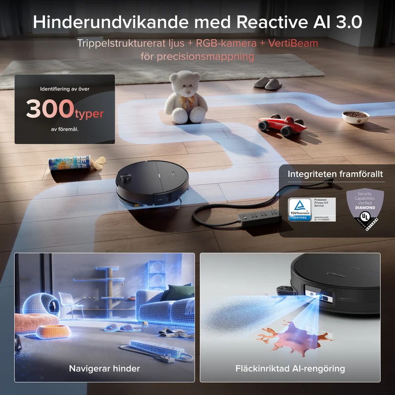Roborock Saros 20 Sonic Robotdammsugare med helt ny RockDock
