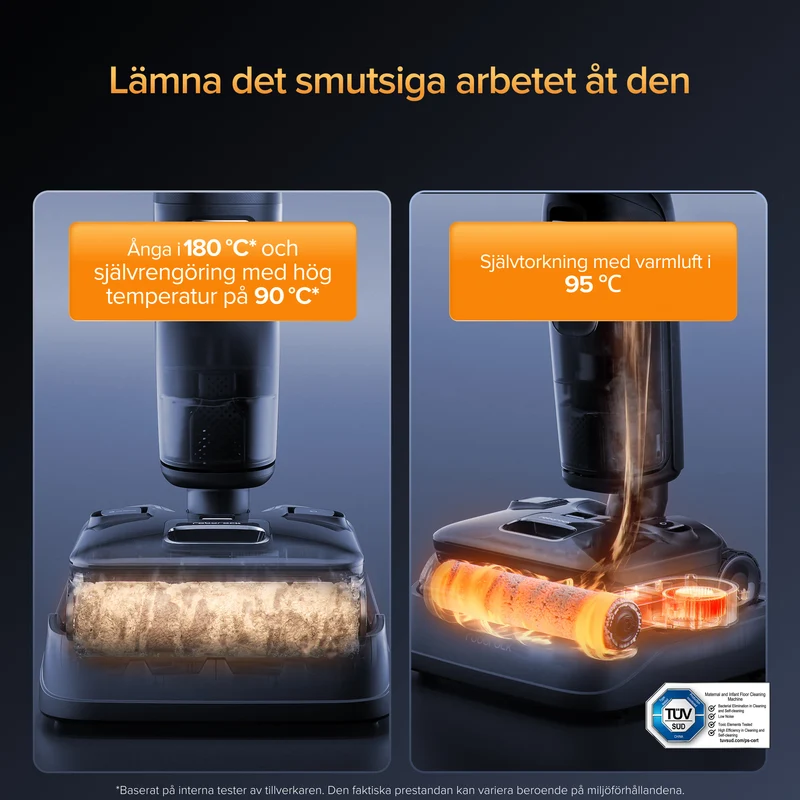 Roborock F25 Ultra våt- och torrdammsugare med ång- och varmvattensrengöring