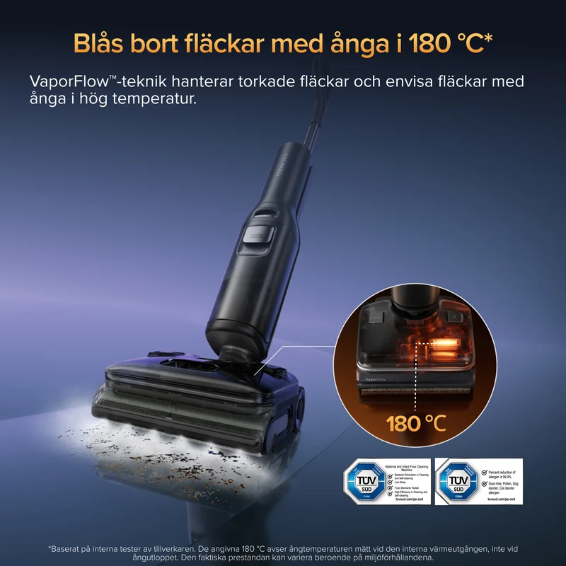 Roborock F25 Ultra våt- och torrdammsugare med ång- och varmvattensrengöring