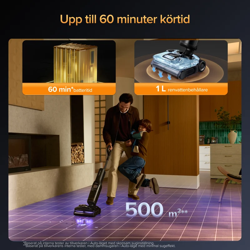 Roborock F25 Ultra våt- och torrdammsugare med ång- och varmvattensrengöring