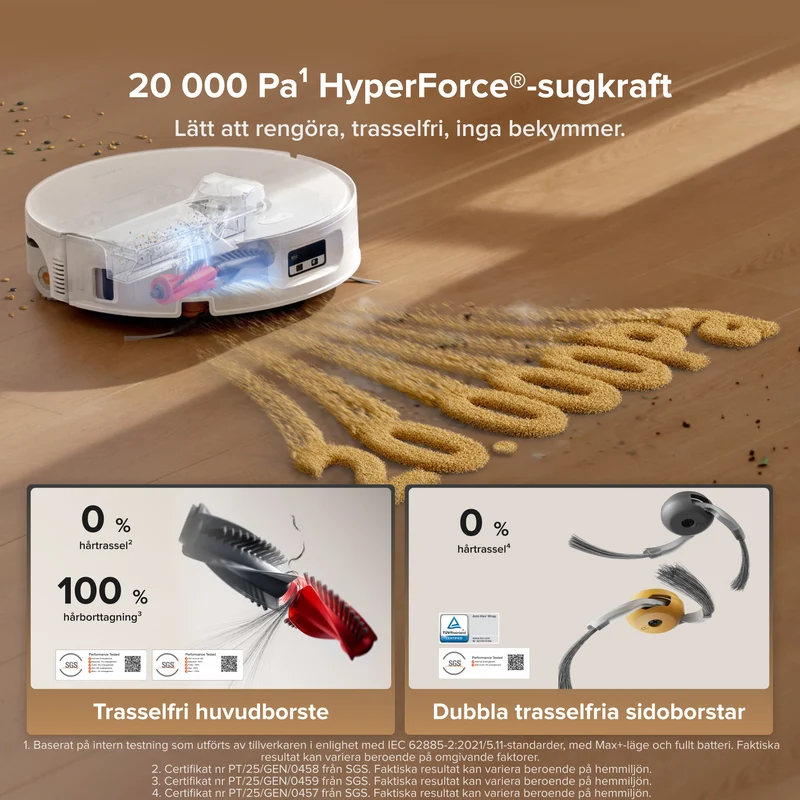 Roborock Qrevo Curv 2 Flow rullmopp robotdammsugare med multifunktionell laddningsstation