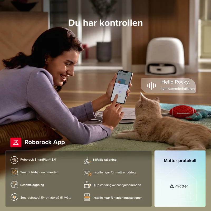 Roborock Qrevo Curv 2 Flow rullmopp robotdammsugare med multifunktionell laddningsstation