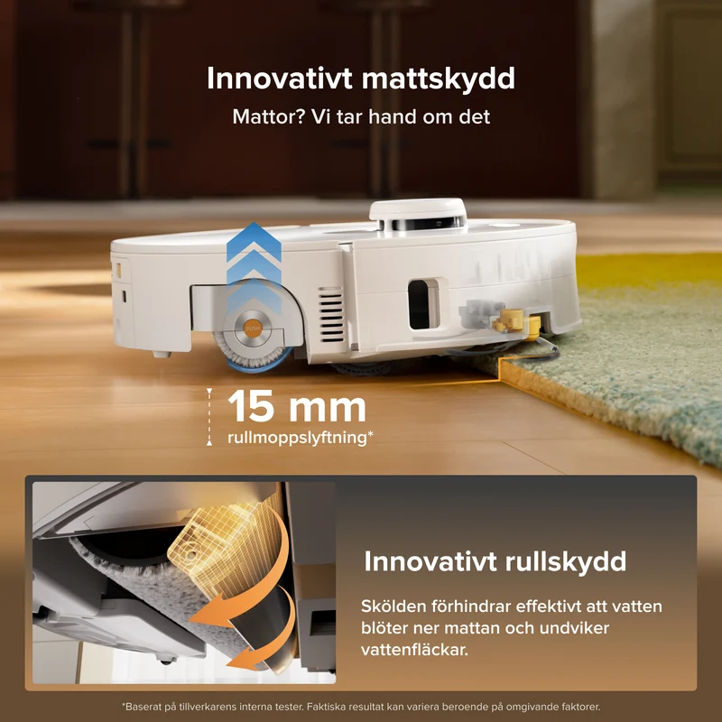 Roborock Qrevo Curv 2 Flow rullmopp robotdammsugare med multifunktionell laddningsstation