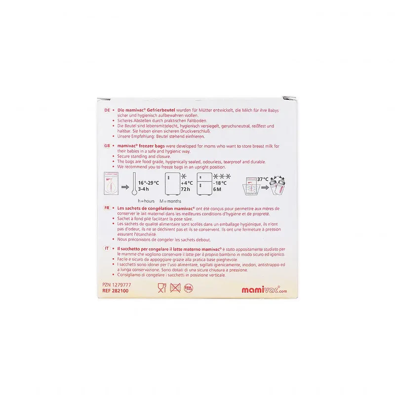 Mamivac Breast Milk freezer Bags 20Pcs