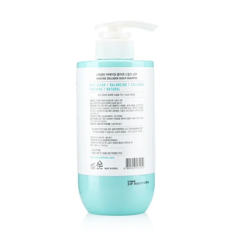 Spaklean Amazing Collagen Scalp Shampoo 500Ml Pump