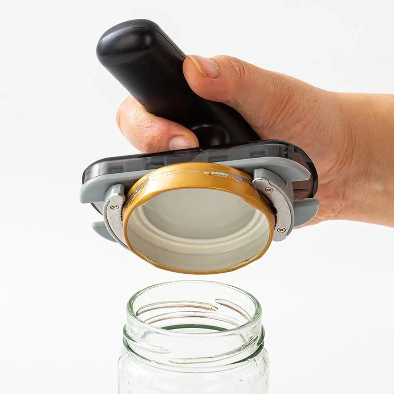 2-i-1 Dåseåbner til Dåser, Flasker & Glas | Ergonomisk, skridsikker Håndtag | Sikker med glatte Kanter | Kompakt & Bærbar