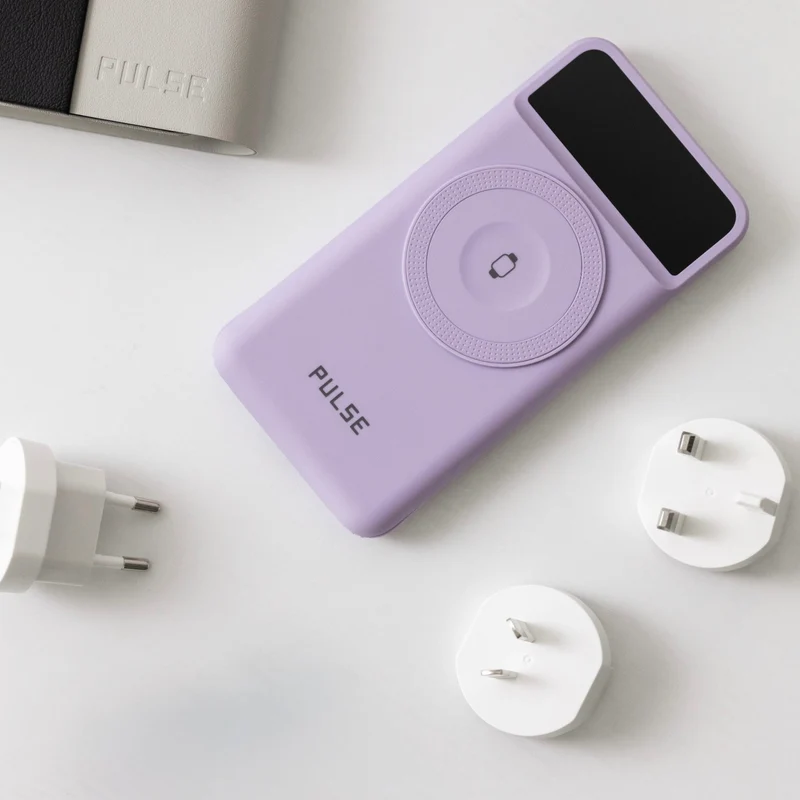 5-i-1 Powerbank 10.000 mAh - Reiselader med USB-C, Lightning, Qi og adaptere (2 stk.)