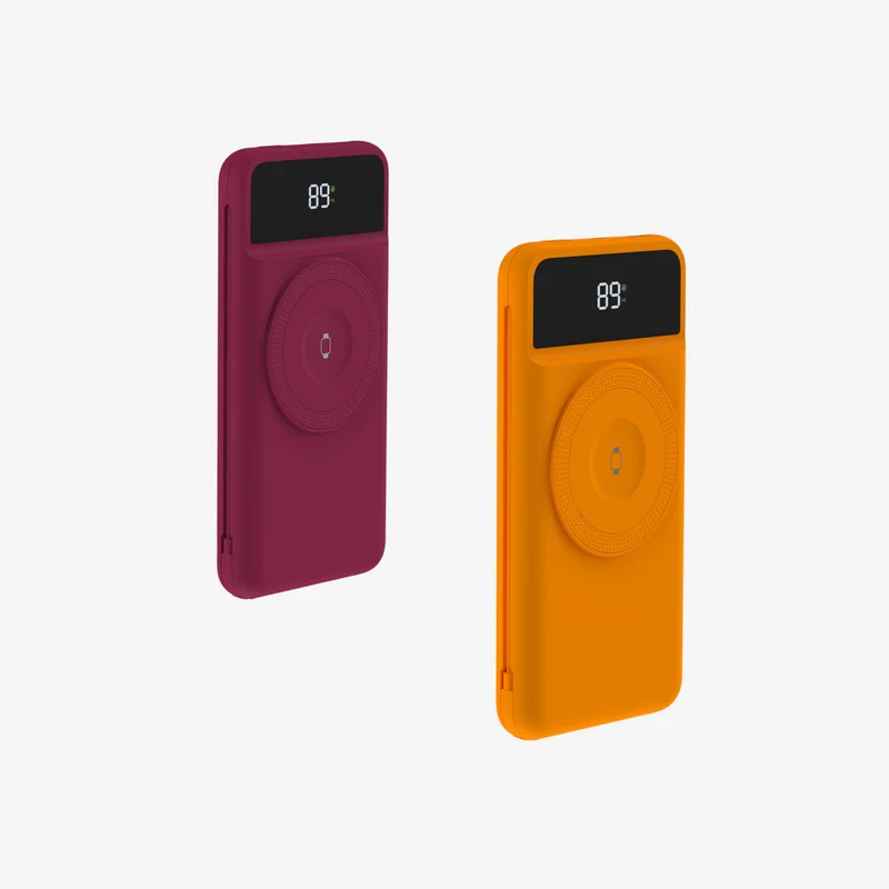 5-i-1 Powerbank 10.000 mAh - Reiselader med USB-C, Lightning, Qi og adaptere (2 stk.)