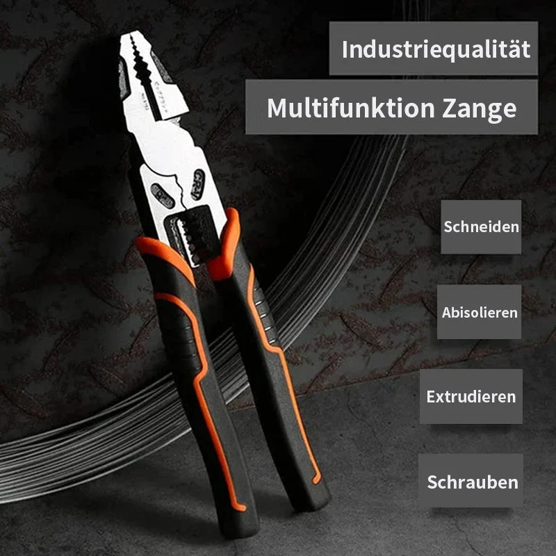 Multifunktionsværktøj 225 mm - 4-i-1 Abisolering, Crimping & Klipning