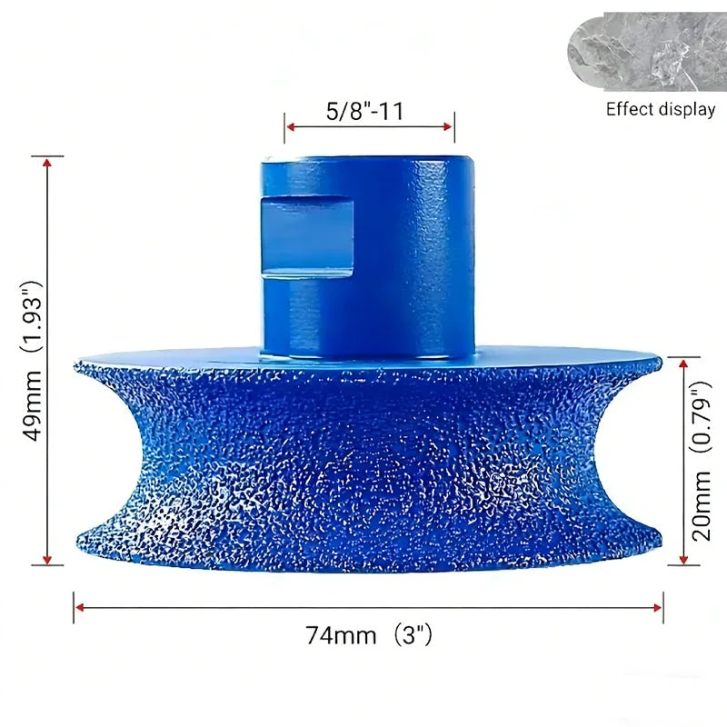 Diamantslibeskive 74 mm | Præcis stenbearbejdning & professionel kantbearbejdning | Til granit, marmor & beton